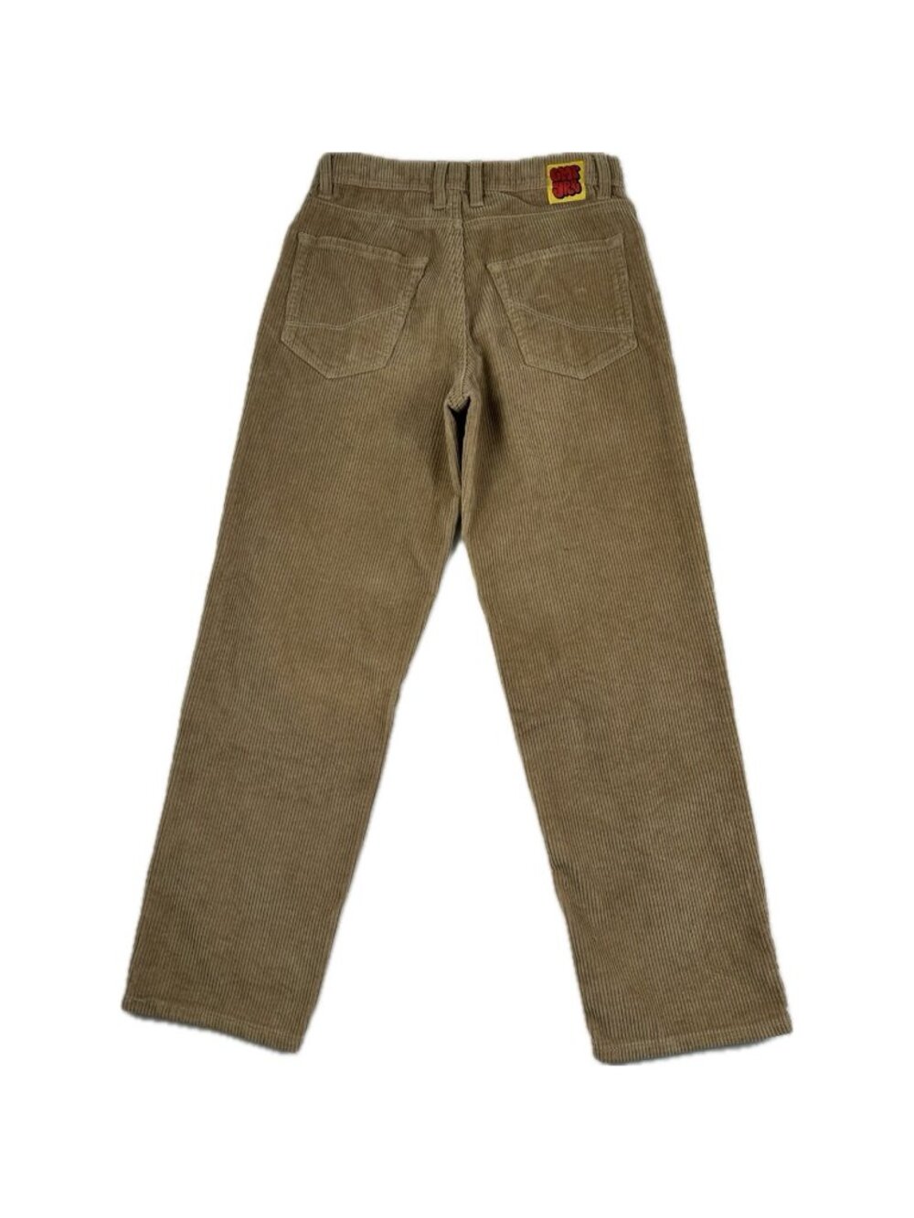 Empyre Tori Corduroy Pants Womens Size 26 Beige Baggy Fit Straight Leg High Rise